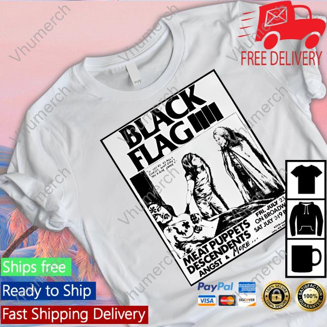 Foks Black Flag Meat Puppets Descendents Angst Tee Shirt Exaltedfoks