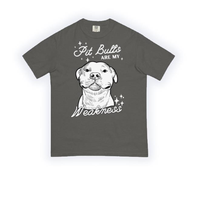 Official Trending Pit Bulls Are My Weakness Unisex Garment-Dyed Heavyweight Tee