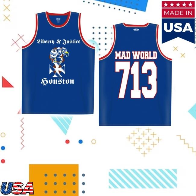 Friendsfamilyforever Merch Liberty & Justice 713 Basketball Jersey
