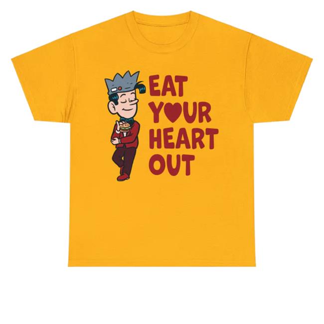Official Archie Comics Store Jughead Eat Your Heart Out Graphic Shirts