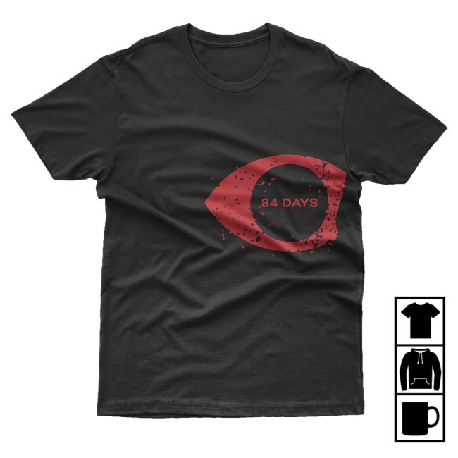 Official Hello Merch 84 Days Eyeball Logo Black Hoodie Challenging The Status Quo