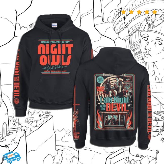 Trending Late Night With The Devil Pullover Shirts Halftonehorror Shop