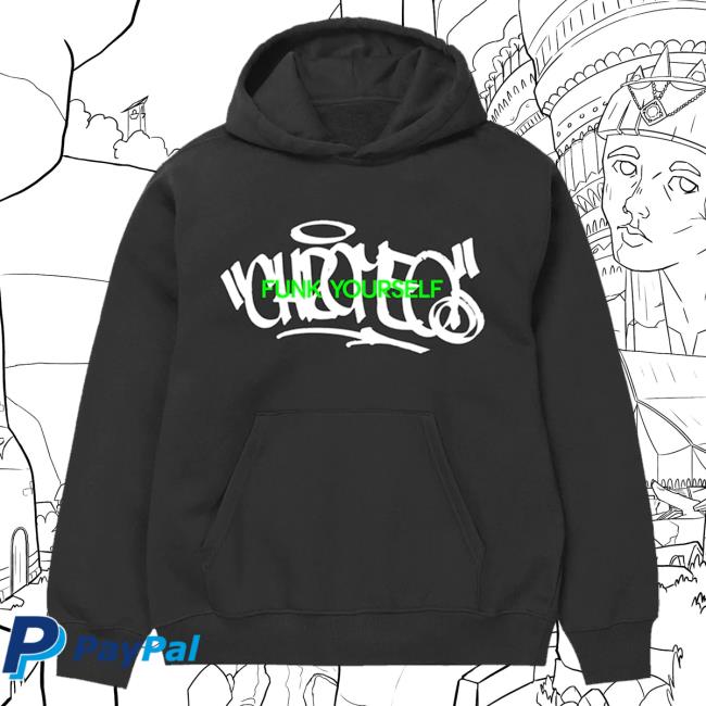 Official Merchbar Chromeo Funk Yourself Graf Pullover Hoodie Black Merch Bar Chromeo