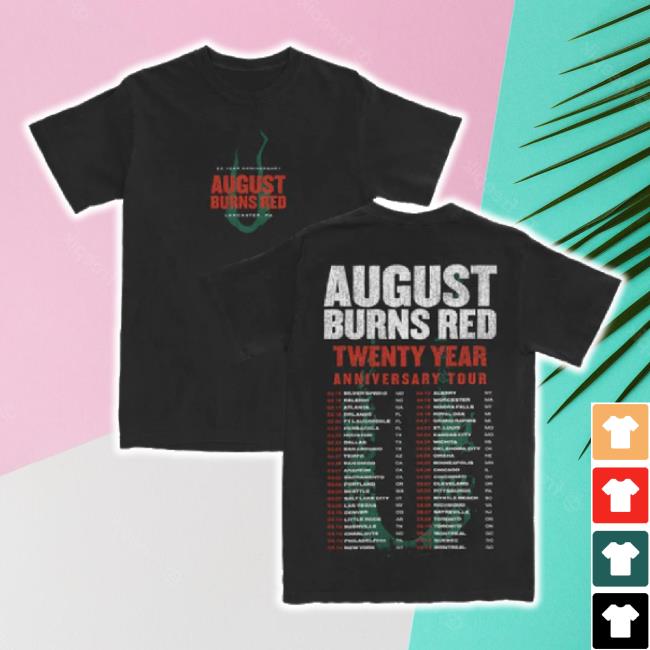 Trending August Burns Redtour Merch Store August Burns Red 20 Year Anniversary Tour Sweatshirt Augustburnsredtourmerch Shop
