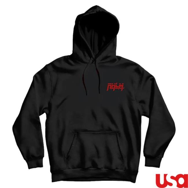 Anuel Aa Merch Rhlm Black Red Embroidered Hooded Sweatshirt