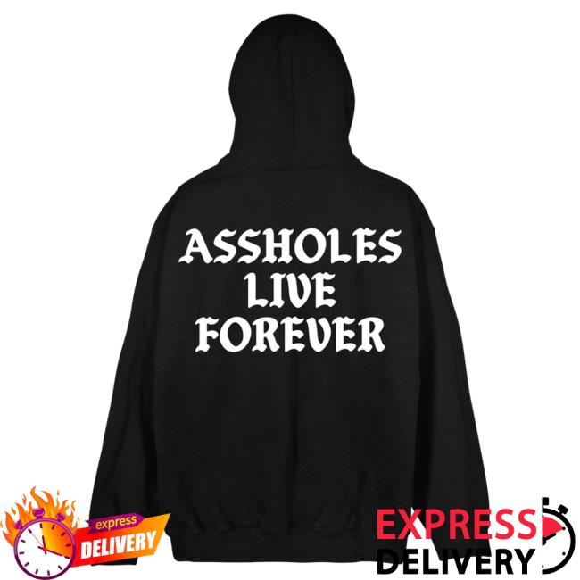Official Linda Finegold Merch Store Stop Assholes Live Forever Crew neck Black Lindafinegold Clothing Shop