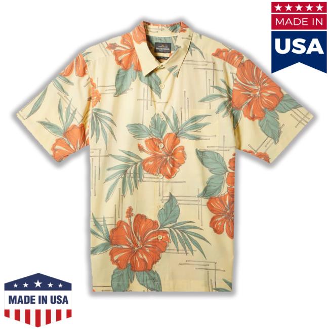 Quiksilver Merch Waterman Flower Power Short Sleeve Classic Shirt