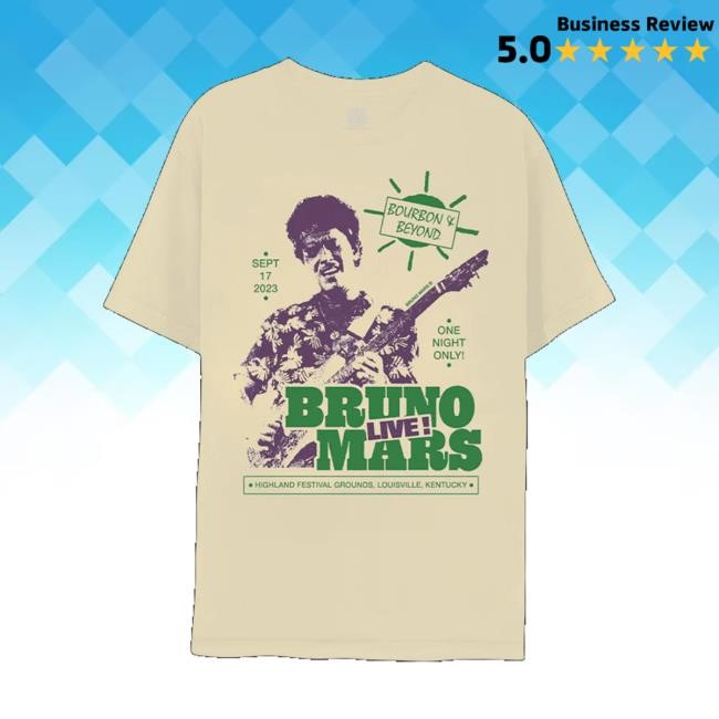 Bruno Mars Merch Store Bruno Mars Live! Bourbon & Beyond T-Shirt, Hoodie, Tank Top, Sweater And Long Sleeve T-Shirt