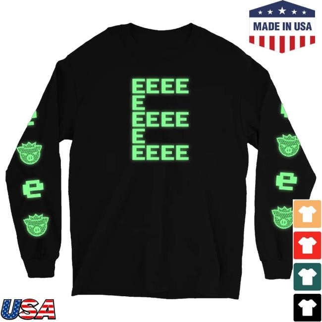 Official Technoblade Merch E Redux Glow In The Dark Long Sleeve Tee (Black) Crewneck Sweatshirt
