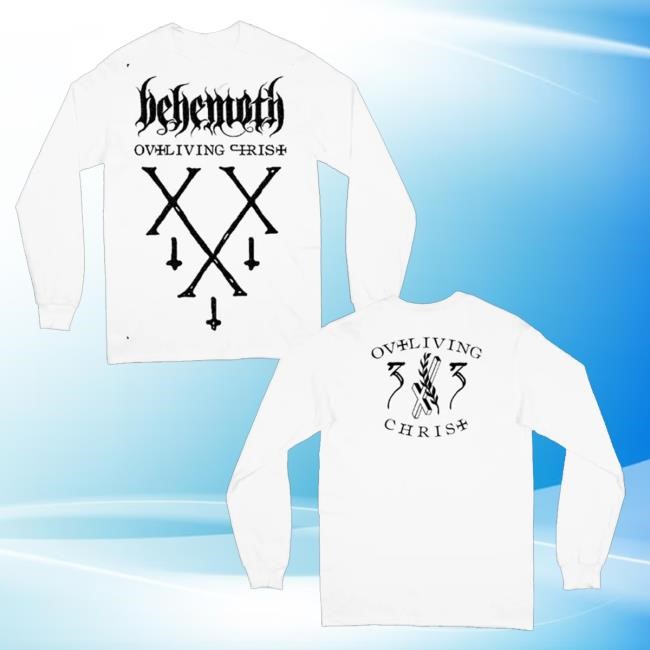 Official Behemoth Official Merch Outliving Xxxiii Puff Ink Long Sleeve Shirts