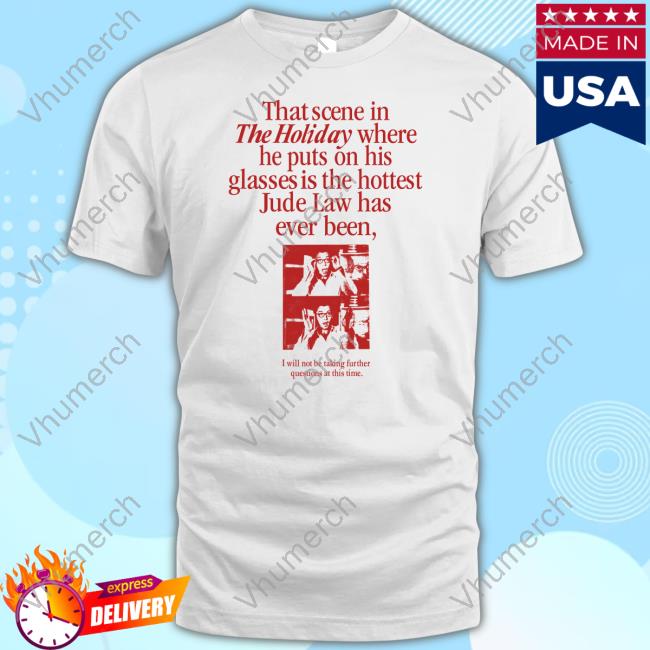 Waveygoods Shop That Scene In The Holiday Where He Puts On His Glasses Jude Law Tee