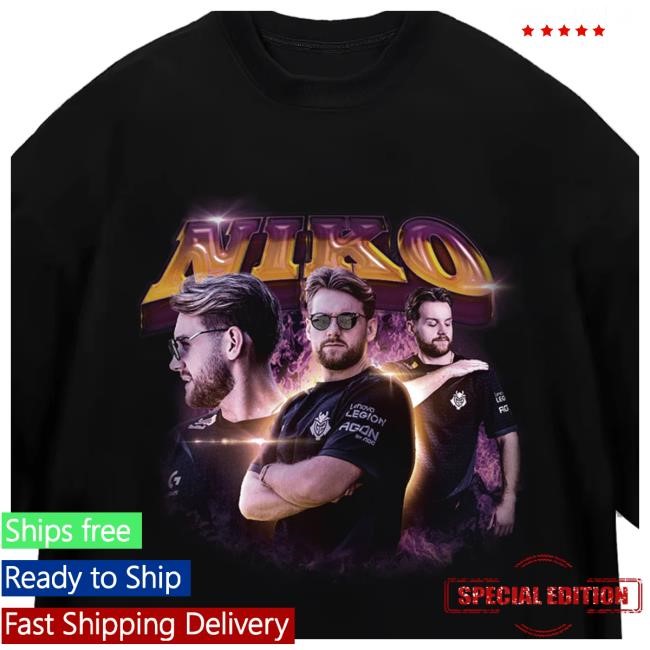 G2 Esports Merch G2 Esports Niko Bootleg Long Sleeve Shirt