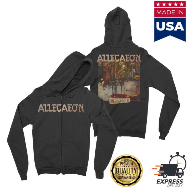 Official Night Shift Store Shop Allegaeon - Damnum Zip Up Hoodie Nightshift Merch