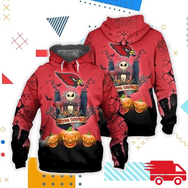 Arizona Cardinals Halloween With Jack Skellington Super Bowl 3D Pullover TankTop