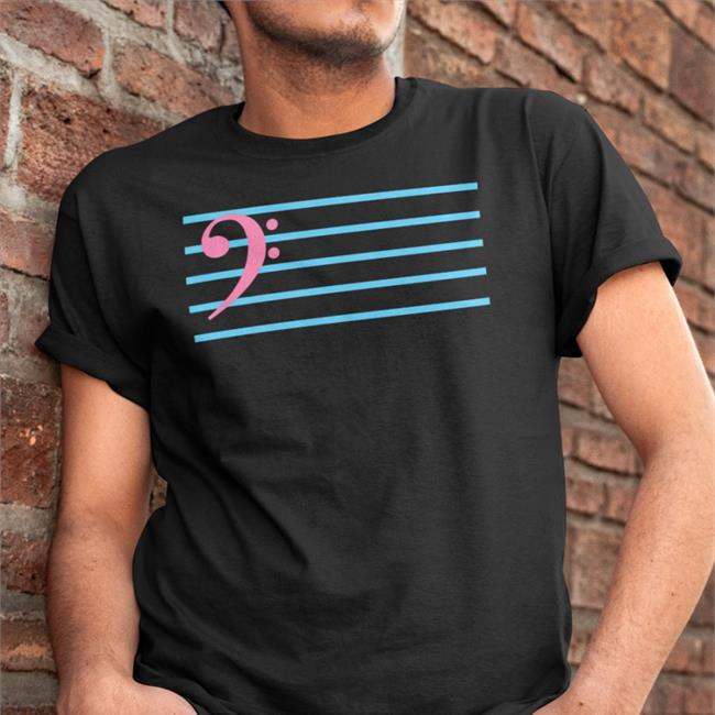 Threatnotation Trans Bass Clef Shirt Threatening Music Notation