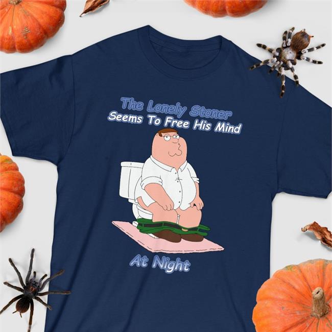 Shirts That Go Hard The Lonely Stoner Seems To Free His Mind At Night Tee Shirtsthtgohard