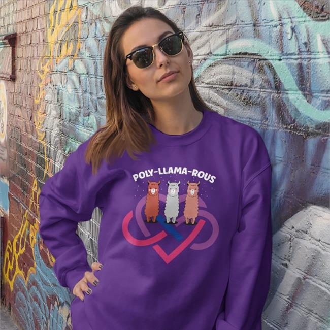 Polyamorous Polyamory Poly Llama Rous Shirt