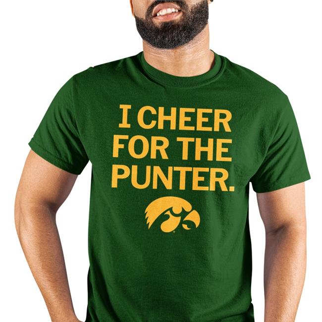Iowa Hawkeyes I Cheer For The Punter Shirt Black