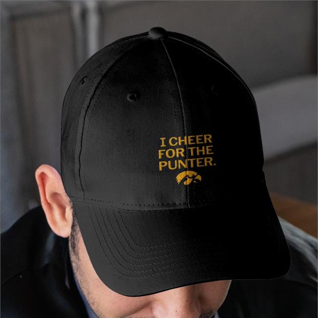 I Cheer For The Punter Twill Cap Iowa Hawkeyes Iowa Hawkeyes I Cheer For The Punter Embroidered Hat