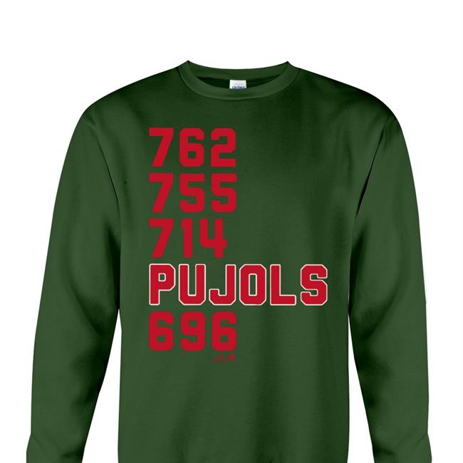 Breaking T Store Albert Pujols 765 755 714 Pujols 696 Shirt Black