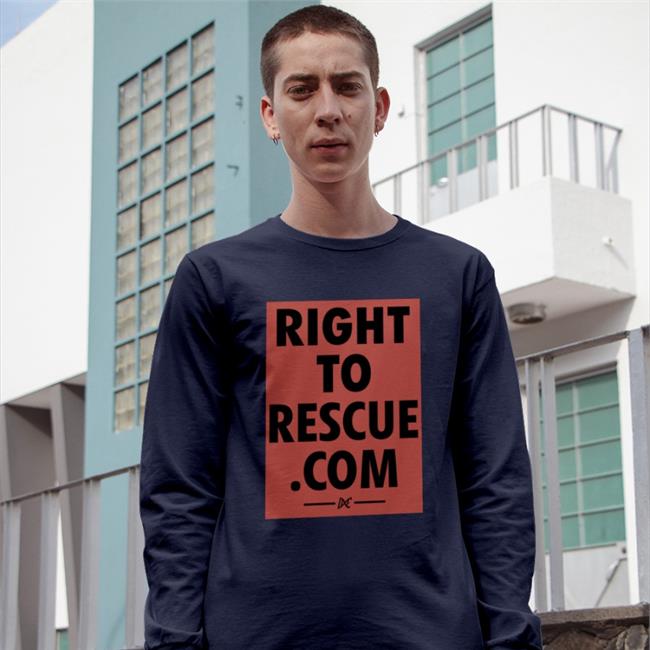 Knbr Right To Rescue .Com Tee Shirt Righttorescue.Com Tee Shirt Orange