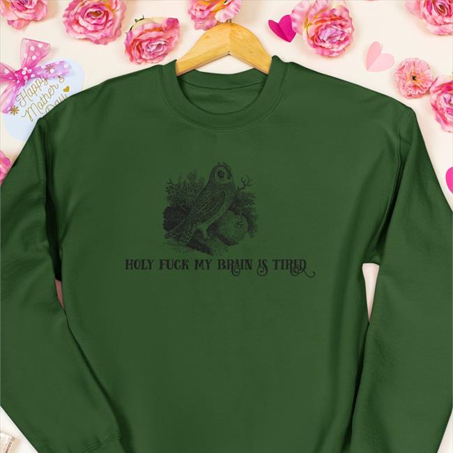 Effin Birds Holy Fuck My Brain Is Tired Tee Effin' Birds Holy Fuck My Brain Is Tired Shirt White