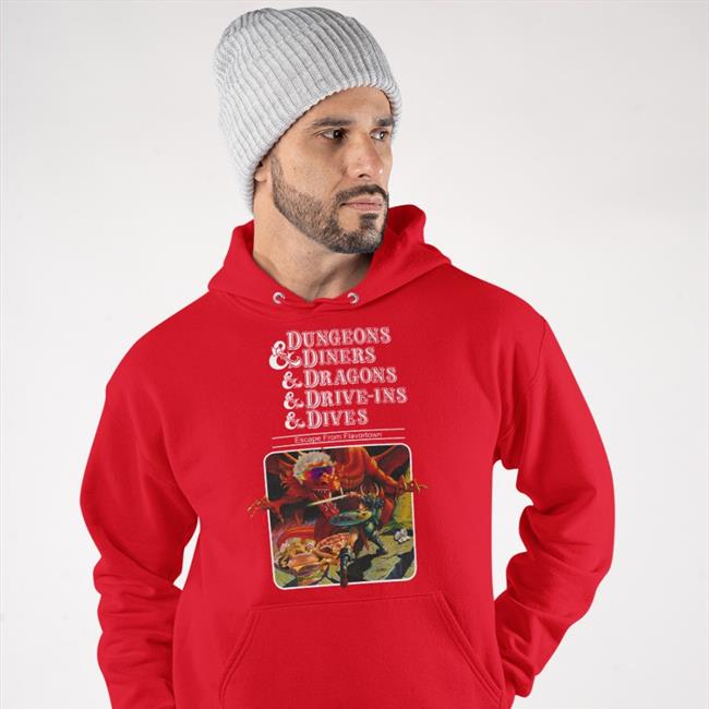 Shirtsthtgohard Dungeons Diners Dragons Drive-Ins Dives Shirt Red