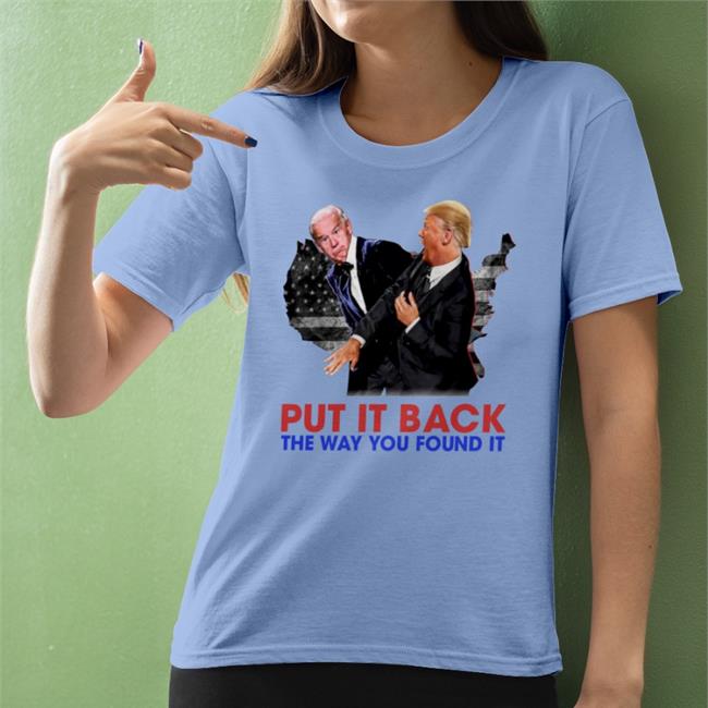 White Zack Morris Biden Trump Put It Back The Way You Found It Shirt