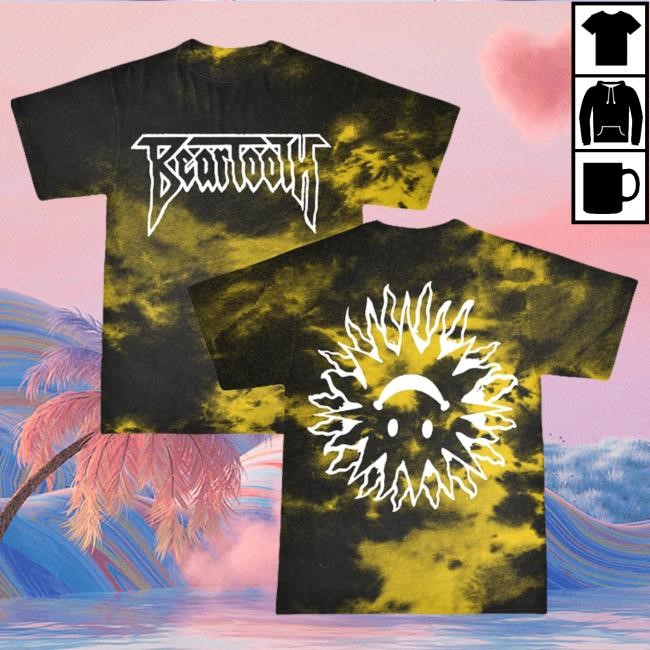 Beartooth Band Merch Sun On My Back Dye Shirt