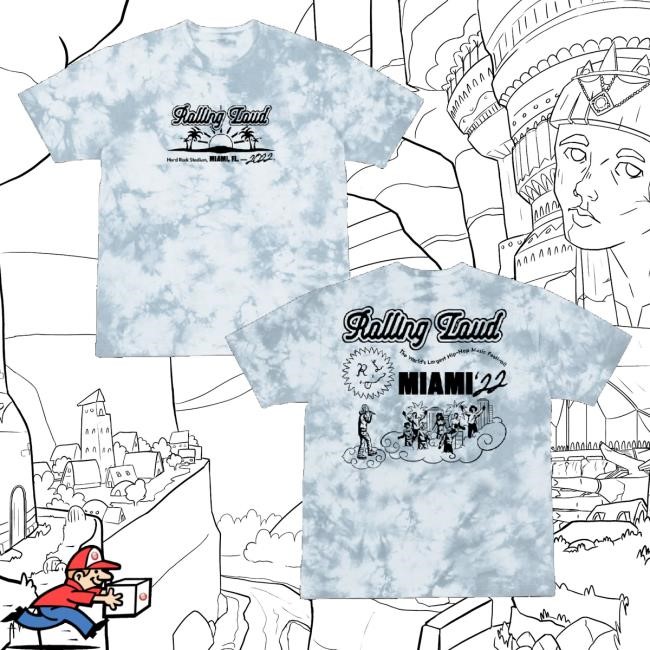 Rolling Loud Merch Mission Accomplished Tie Dye Miami 22 Hoodie Sweatshirt
