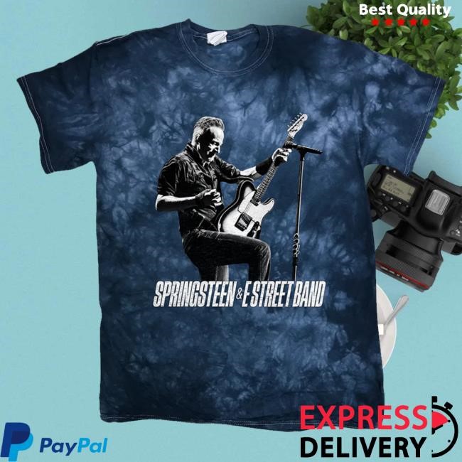Bruce Springsteen Store Merch Shop Springsteen & The E-Street Band 2024 World Tour Stage Guitar T-Shirt