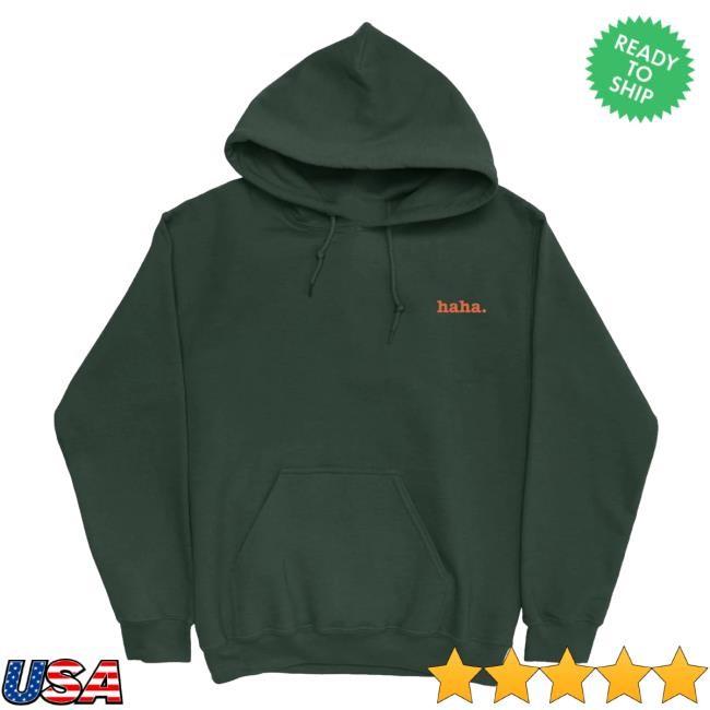 Average Rob Merch Haha Circle Long Sleeve T Shirt Forrest Green