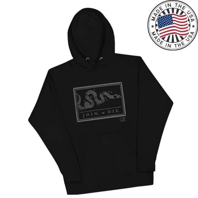 1776 United Merch Join Or Die Blacked Out Limited Long Sleeve Shirt