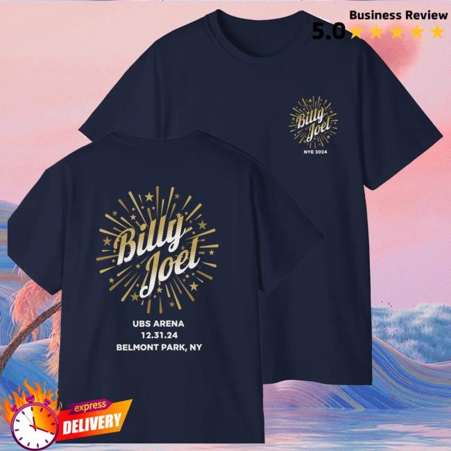 Trending Billy Joel Shop Merch Billy Joel 12-31-24 Nye Belmont Park, Ny Event Navy Funny Shirt