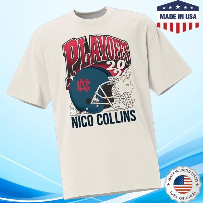 Trending Nico Collins Official Merch Store Nico Collins 2024 Playoff" Oversized Hoodie