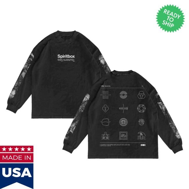 Tsunamisea Sea Merch Spiritbox Iconography Faded Black Basketball Jersey