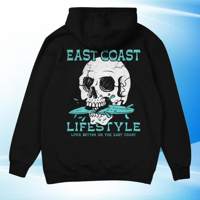 East Coast Lifestyle Merch Surfboard Skeleton Tee Shirt