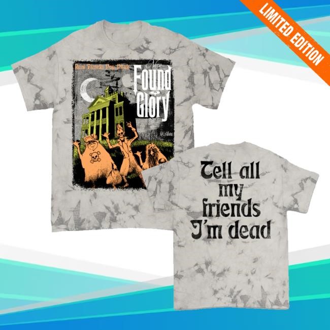 New Found Glory Official Store Haunted Mansion Glow In The Dark Hoodie (Tombstone Dye)