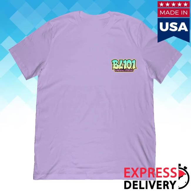 Baseball Lifestyle 101 Merch Graffiti Tag Man Tee Lavender Tee Shirt