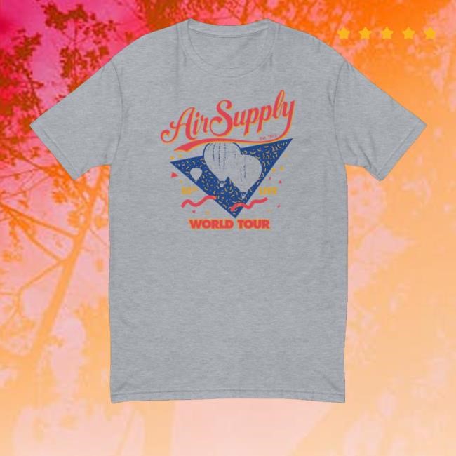 Air Supply Music World Tour Balloon Tee Shirt