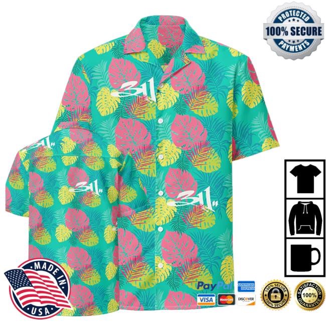 311 Merch Shop Store Official Caribbean Cruise 2025 Hawaiian Hoodie