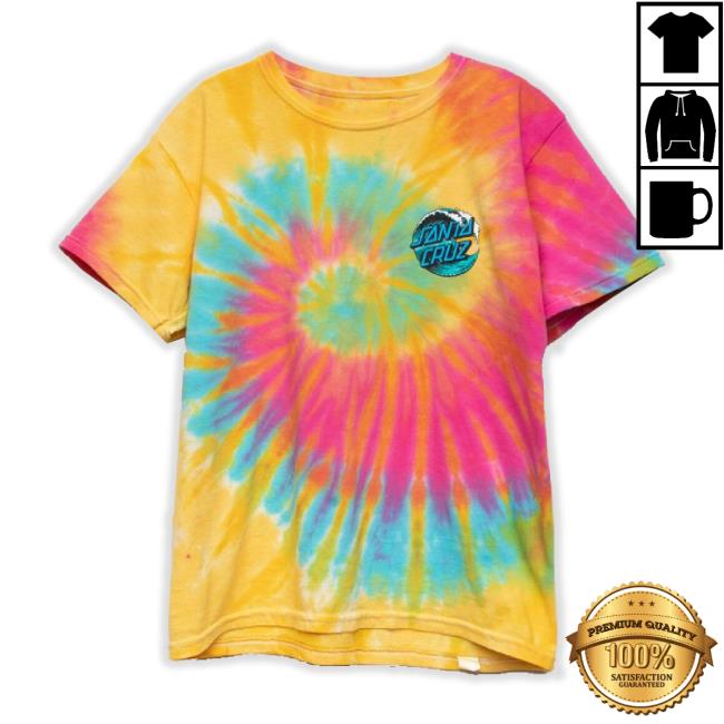 Trending Santa Cruz Wave Dot Girls Tie Dye New Shirt