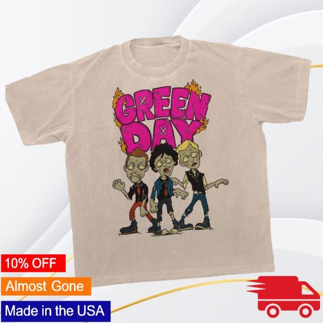 Official Green Day Merch Walking Green Day Zombie Funny Shirt