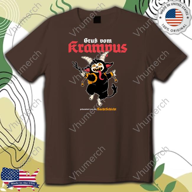Teeketch Grub Vom Krampus Prasentiert Von Der Nachtschicht Long Sleeve T Shirt Teeketch Store Grub Vom Krampus Prasentiert Von Der Nachtschicht New Shirt