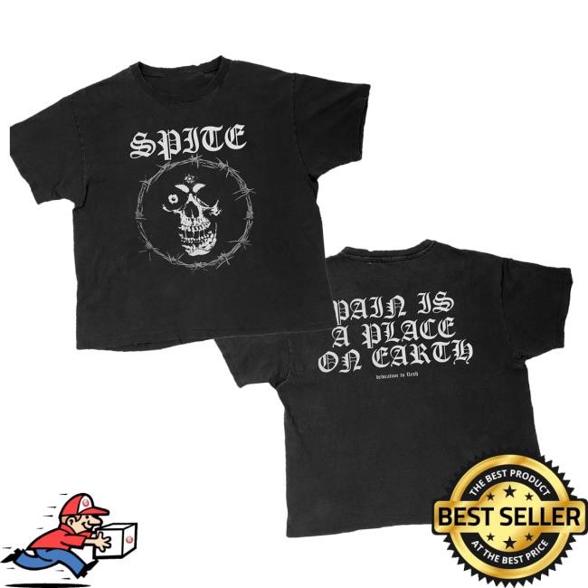 Official Spite Cult Merch Store Barbed Skull Funny Shirt