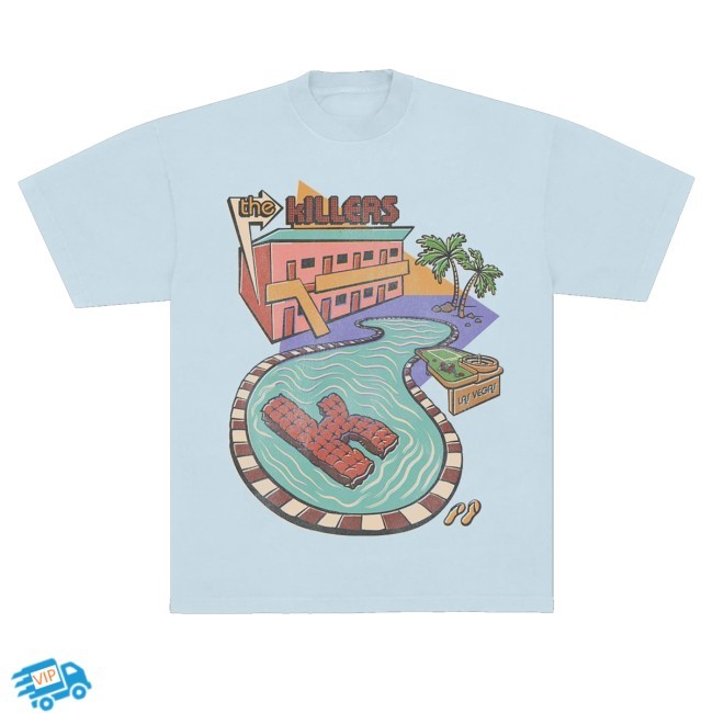 Trending The Killers Merch Summer Pool Tee Shirt Chambray