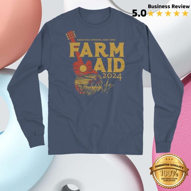 Farmaid Shop Merch Farm Aid 2024 Tilted Guitar Shirt
