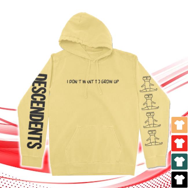 Trending Descendents Merch Storei Don’T Want To Grow Up Pullover Long Sleeve Tee (Yellow) Descendents Shop