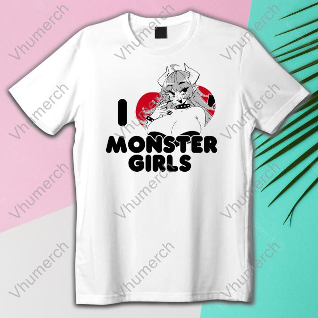 Alcremilk I Love Monster Girls Long Sleeve T Shirt