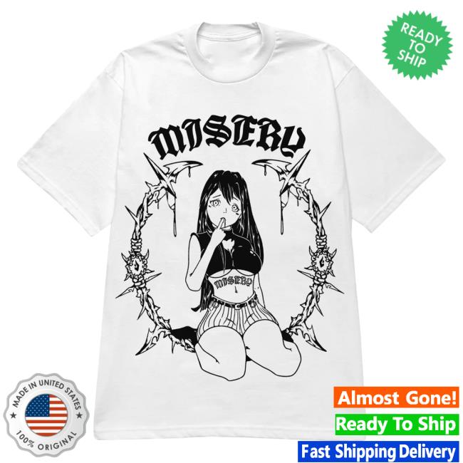 Official Misery Worldwide On Your Knees Graphic Print White New Shirt